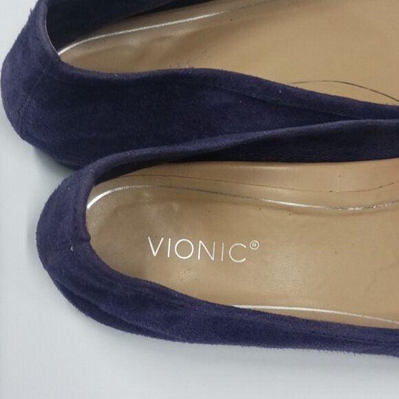 Vionic Callisto Purple Suede Ballet Flats Size 9 - Picture 3 of 3